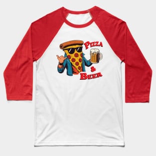 Pizza & Beer Baseball T-Shirt